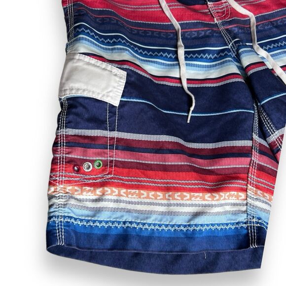 Hecho De Billabong Multicolored Board Swim Shorts Aztec Pattern Men’s Size 31 - Picture 2 of 13